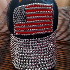 American Flag Costume Studded Cap